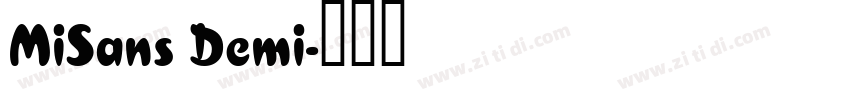 MiSans Demi字体转换